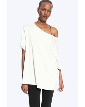 Weekday Oversized Boat Neck T-Shirt - White