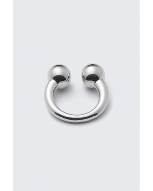 Weekday Skulpturaler Offener Ring - Grau