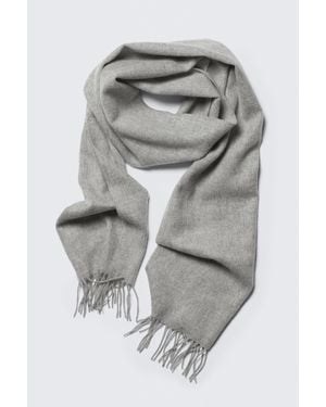 Weekday Long Woven Wool Scarf - Grey