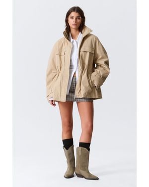 Monki Relaxed Utility Jacket - Natural
