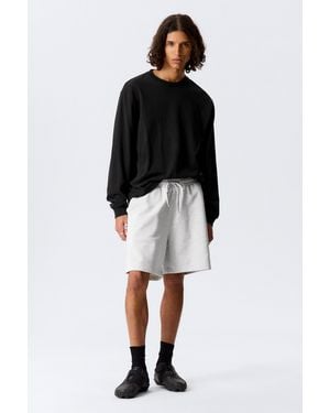 Weekday Relaxed Terry Shorts - Black