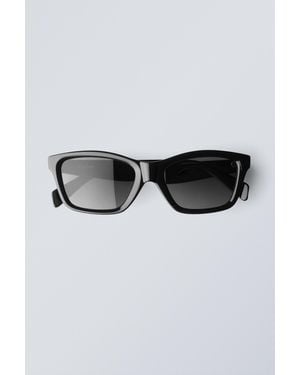 Weekday Chunky Aviator Sunglasses - Black