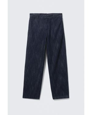 Weekday Relaxed Fit Denim Suiting Trousers - Blue