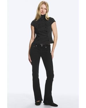 Weekday Ava Low Waist Slim Flared Jeans - Schwarz
