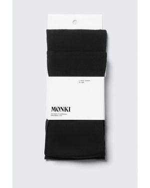 Monki 2-Pack 40 Den Tights - Black