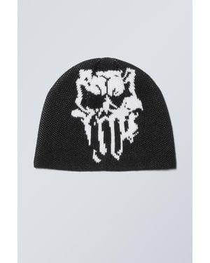 Weekday Recycled Polyester Jacquard-Knit Beanie - Black