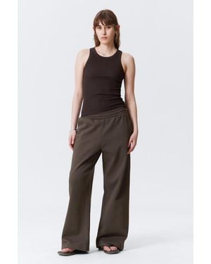 Weekday Loose Long Heavyweight Joggers - Natural