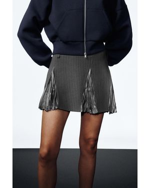 Weekday Pleated Insert Mini Skirt - Black