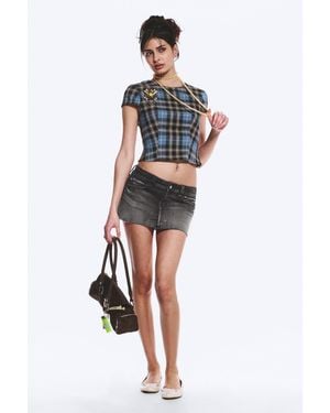 Cheap Monday Booty Bei Denim Mini Skirt - Multicolour