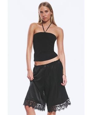 Monki Halterneck Bandeau Top - Black