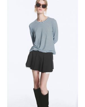 Monki Plissierter Midi-Anzugrock - Blau
