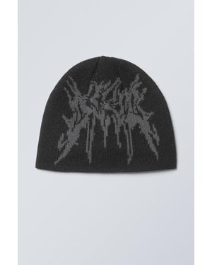 Weekday Recycled Polyester Jacquard-Knit Beanie - Black