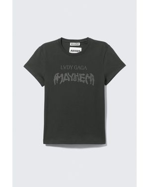 Weekday Lady Gaga Baby Tee - Black