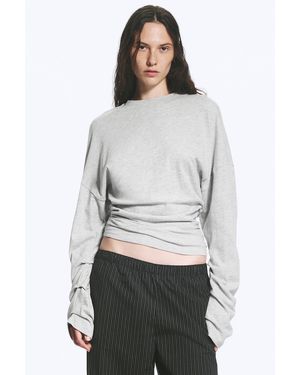 Weekday Pleated Long-Sleeved Top - White