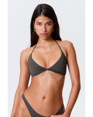Weekday Turn Halter Bikini Top - Black