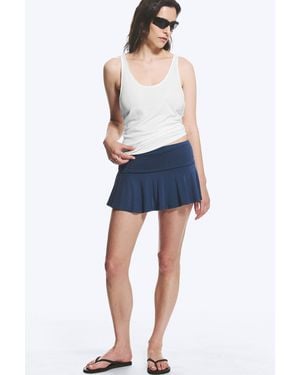 Weekday Flared Mid-Rise Mini Skirt - Blue