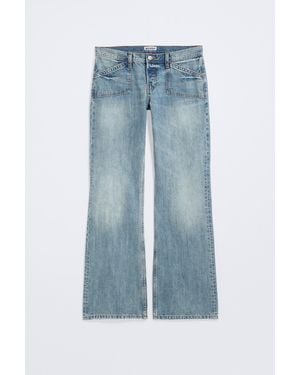 Weekday Aster Low Waist Slim Bootcut Jeans - Blau