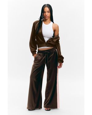 Monki Wide Relaxed Fit Track Trousers - Black
