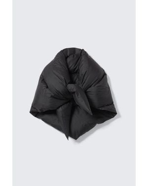 Weekday Recycled Down Padded Triangle Scarf - Black