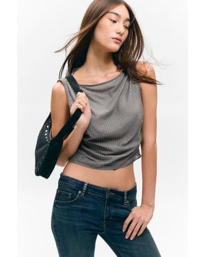 Monki Ärmelloses Paillettentop - Grau