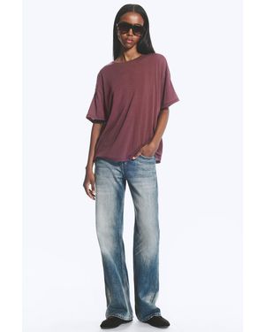 Weekday Sheer Relaxed Boxy T-Shirt - Red
