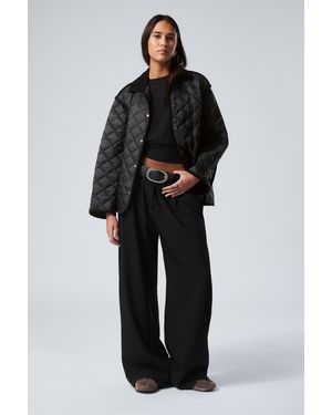 Weekday Gesteppte Oversize-Innenjacke - Schwarz