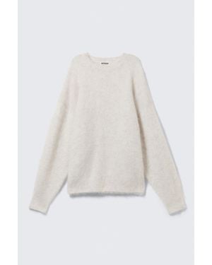 Weekday Knitted Oversized Mohair-Blend Jumper - Grey
