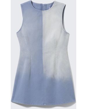 Monki Sleeveless Utility Cotton Twill Dress - Blue
