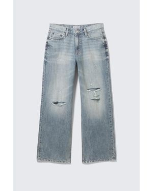 Weekday Dynasty Low Rise Loose Wide Leg Jeans - Blue