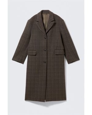 Weekday Oversized Wool-Blend Coat - Black