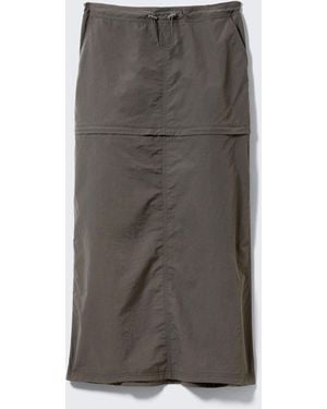 Weekday Convertible Nylon Cargo Skirt - Grey
