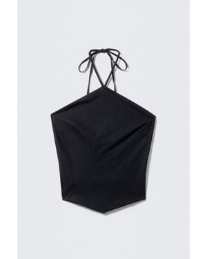 Weekday Neckholder-Top Mit Schmaler Passform - Blau