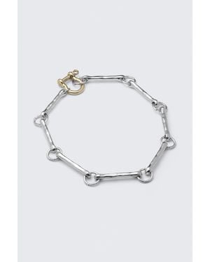 Weekday Metal Link Necklace - Grey