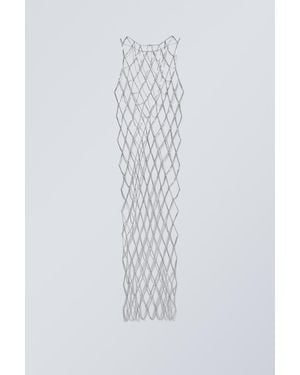 Weekday Metal Chain Link Dress - Metallic