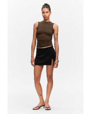 Monki Mini Slit Skirt - Black