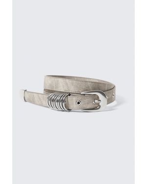 Weekday Multi D-Ring Faux Leather Belt - Natural