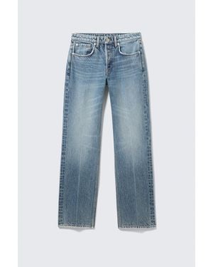 Weekday Origin Mid Rise Regular Straight Jeans - Blue