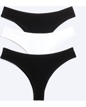 Weekday 3-Pack Inez Brazilian Cotton Briefs - Black