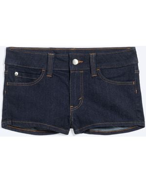 Cheap Monday Booty Bei Low Rise Mini Denim Shorts - Red