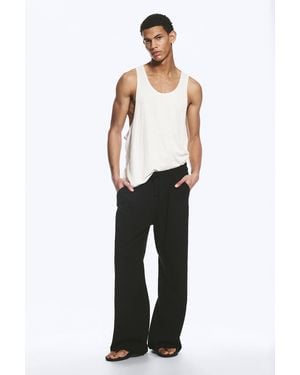 Weekday Wide Lounge Cotton Trousers - White