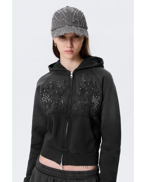 Weekday Distressed Cotton Canvas Baseball Cap - Black