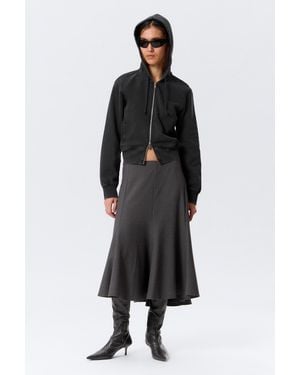 Weekday Midi Slim Volume Skirt - Black