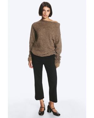 Weekday Alpaca-Blend Asymmetric Funnel-Neck Jumper - Natural