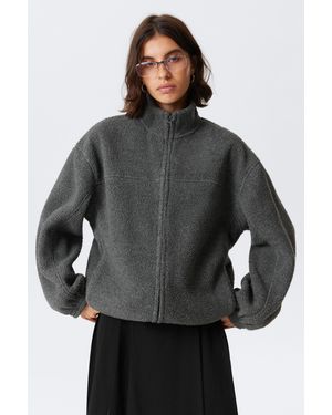 Weekday Fleece Zip Jacket - Grey