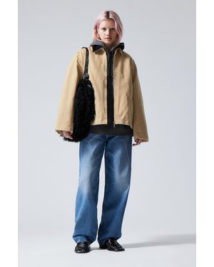 Weekday Belle Washed Canvas Jacket - Natural