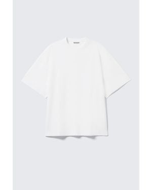 Weekday Oversized Short-Sleeved Cotton T-Shirt - White