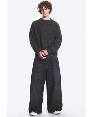 Weekday Relaxter Pullover Aus Wollmischung - Schwarz