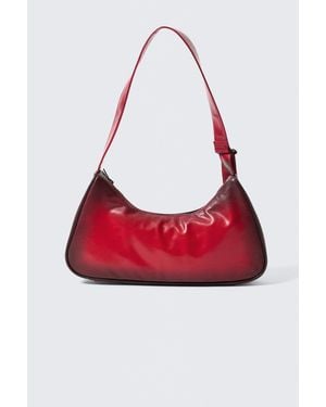 Weekday Small Faux Leather Handbag - Red