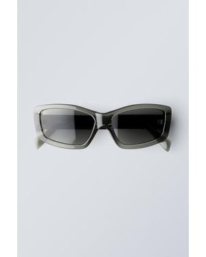 Weekday Rectangular Semi-Wide Sunglasses - White