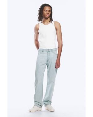 Weekday Space Mid Rise Relaxed Straight Jeans - White